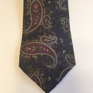 Surrey Navy/Burgandy Paisley Tie 100% Silk